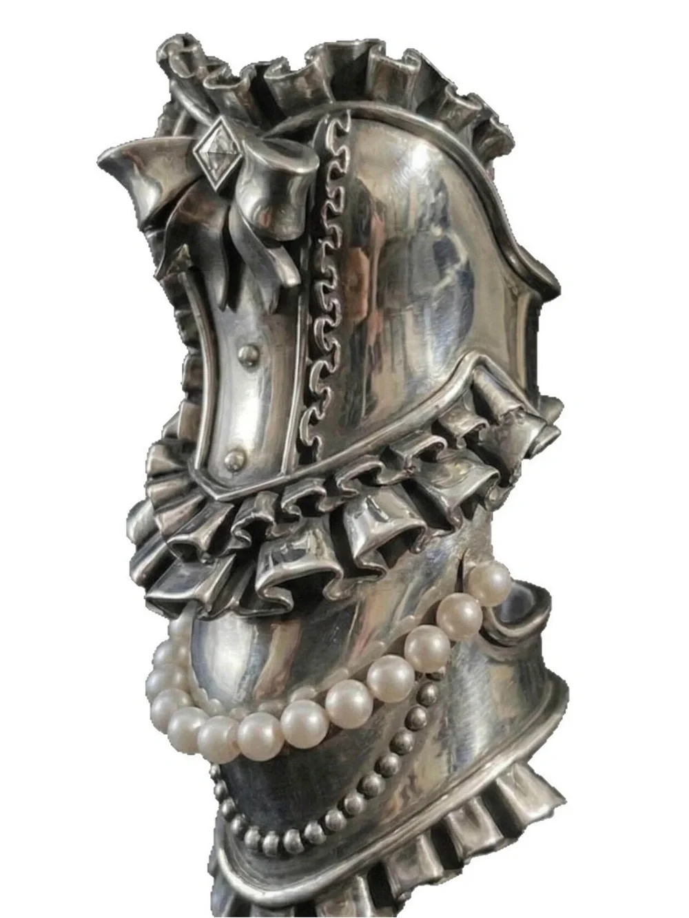 Silver Corset Statement Ring - Silver